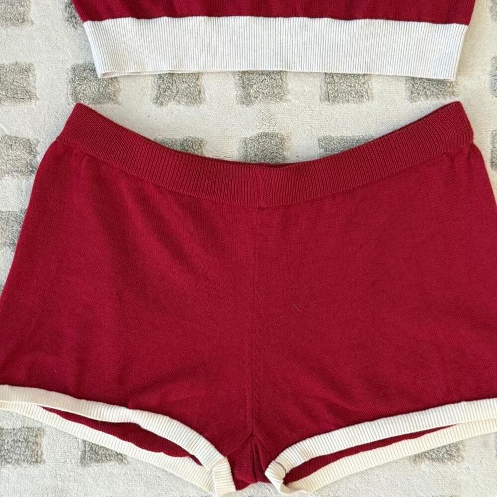 Red Knit Matching Set - Picture 3 of 5